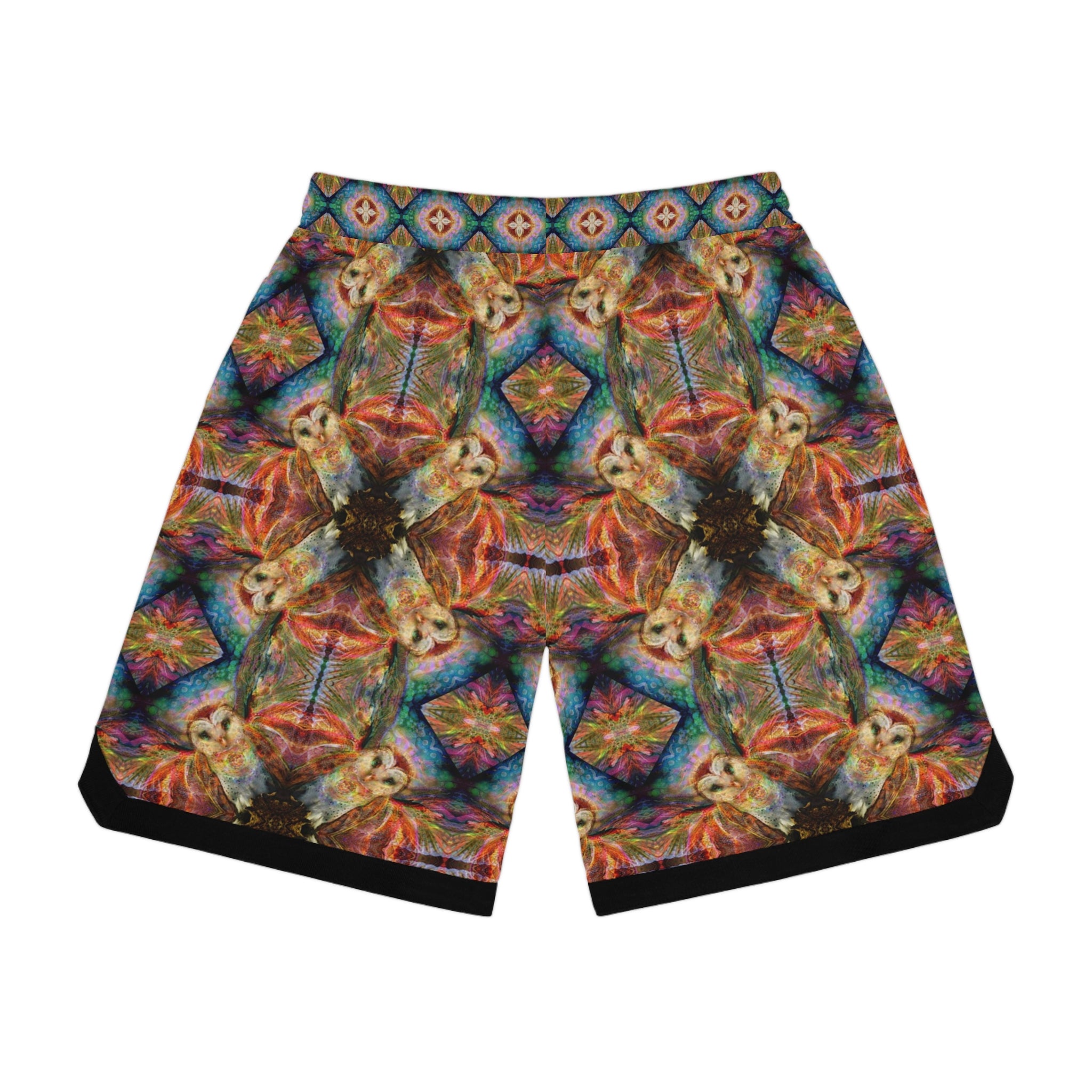 Owl Basketball Rib Shorts (AOP)