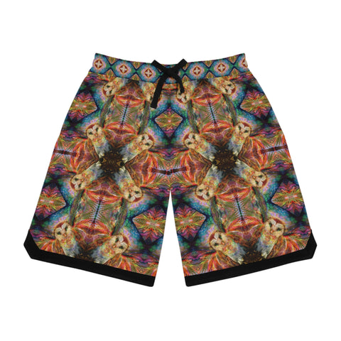 Owl Basketball Rib Shorts (AOP)