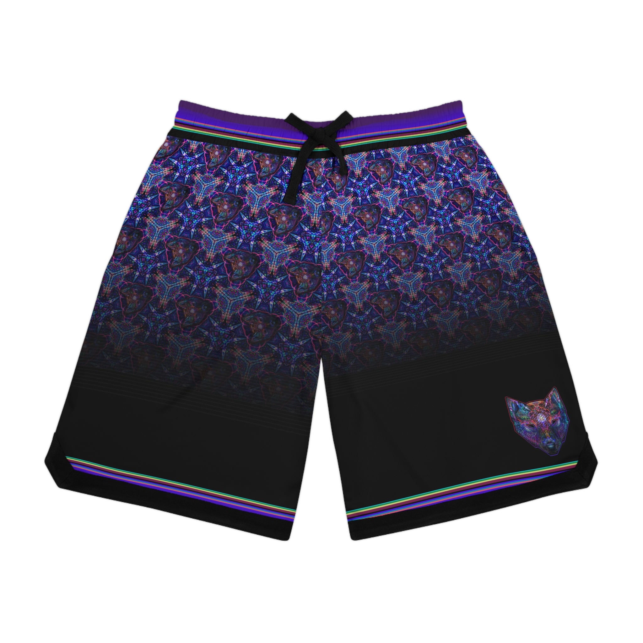 Wulfpack Basketball Rib Shorts (AOP)