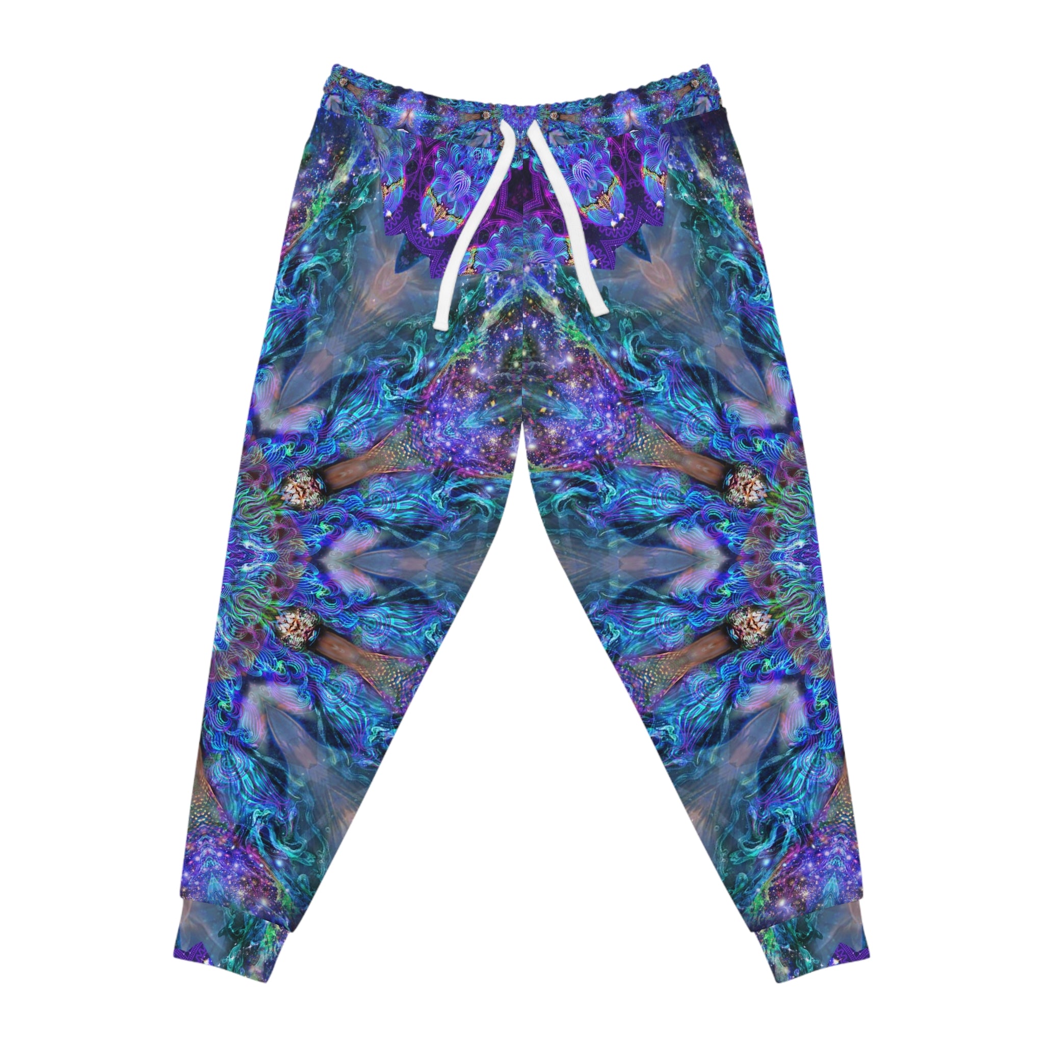 Celestial Vibes Athletic Joggers - Colorful Cosmic Design for Gym and Lounge