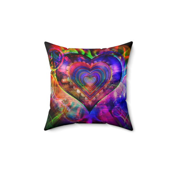 Jumbie Love Spun Polyester Square Pillow Heart v1