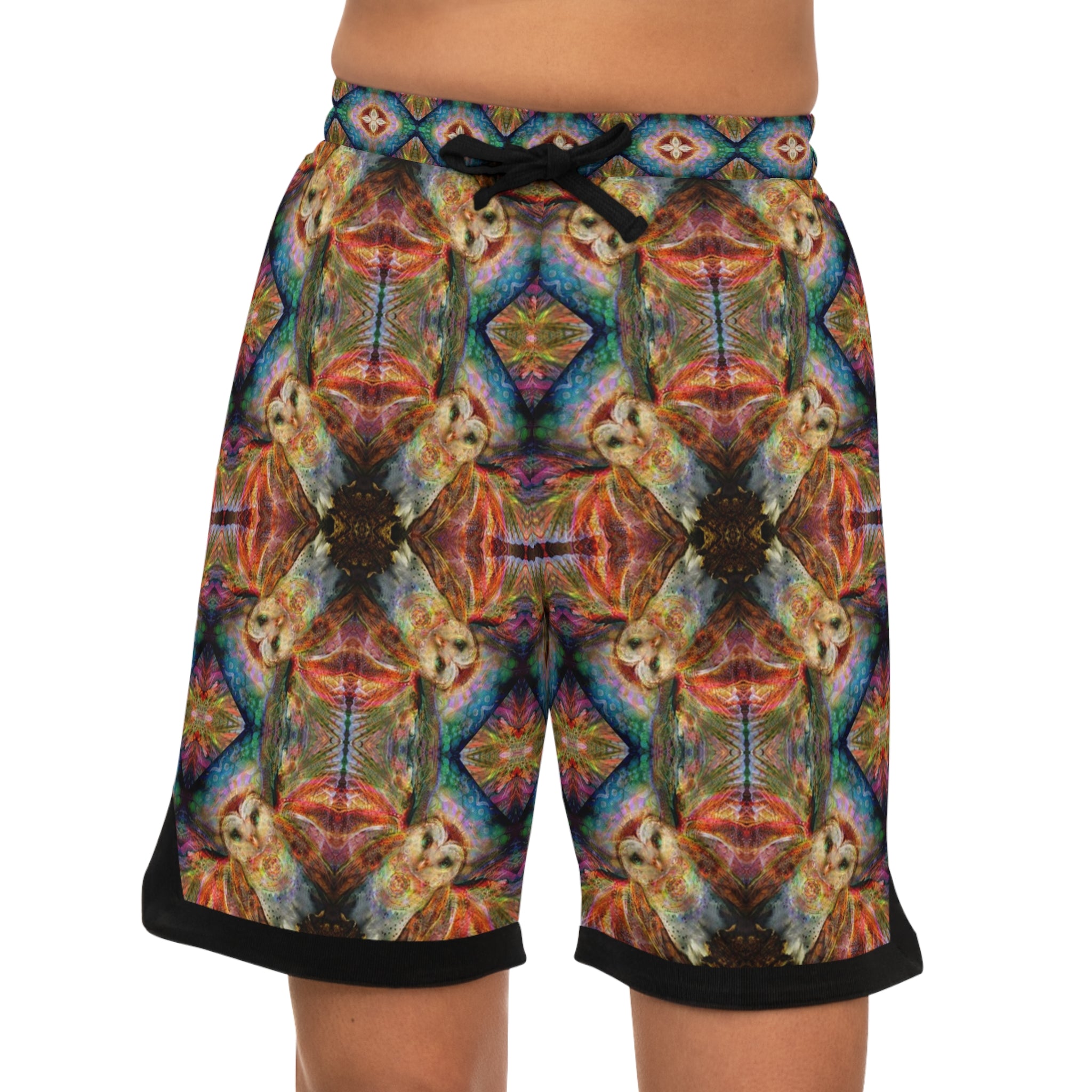 Owl Basketball Rib Shorts (AOP)