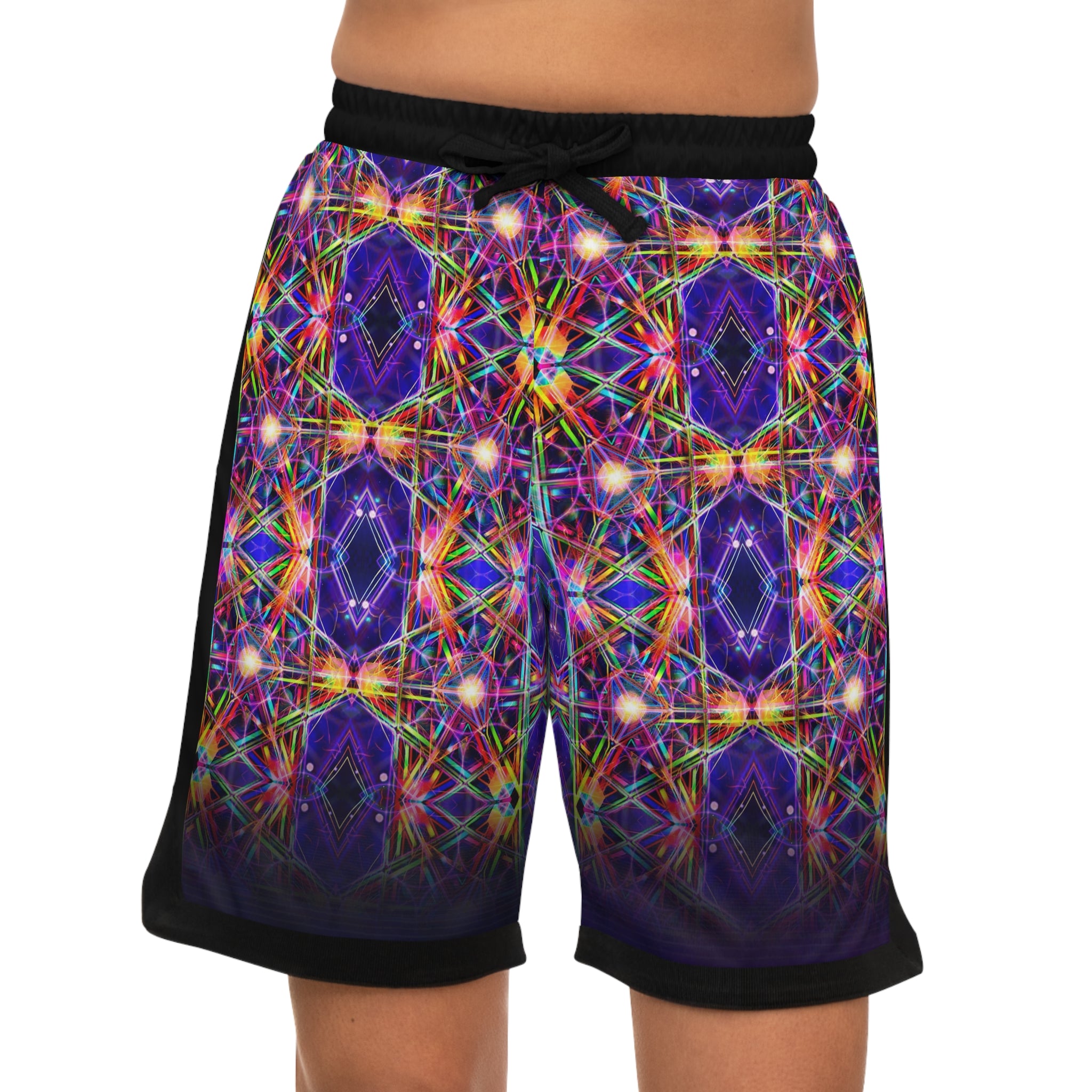 Metatron Cube Basketball Rib Shorts (AOP)