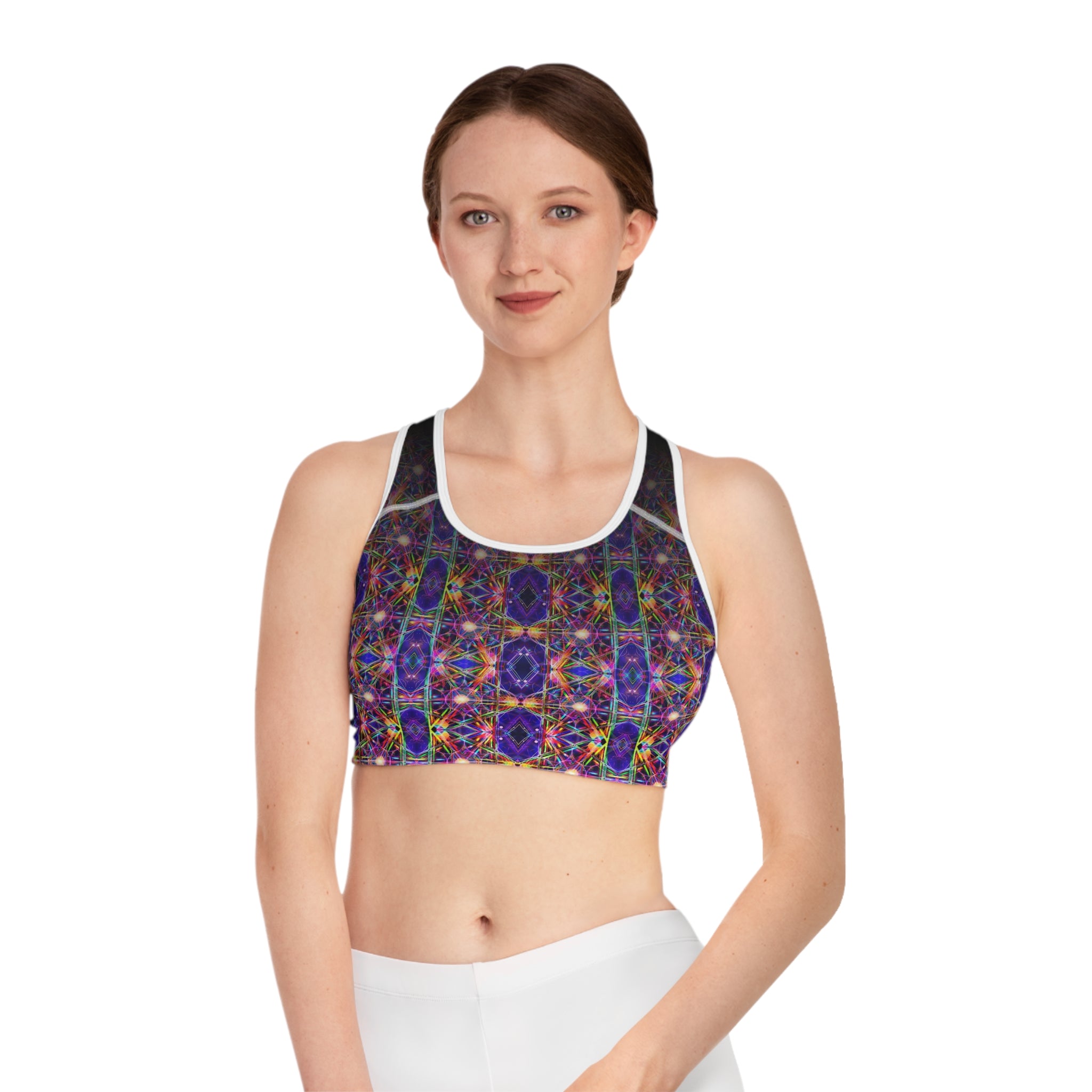 Metatron Cube REPEAT sports bra Sports Bra for Active Lifestyle