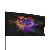 Jumbie Love Flag Single Sided Heart v1