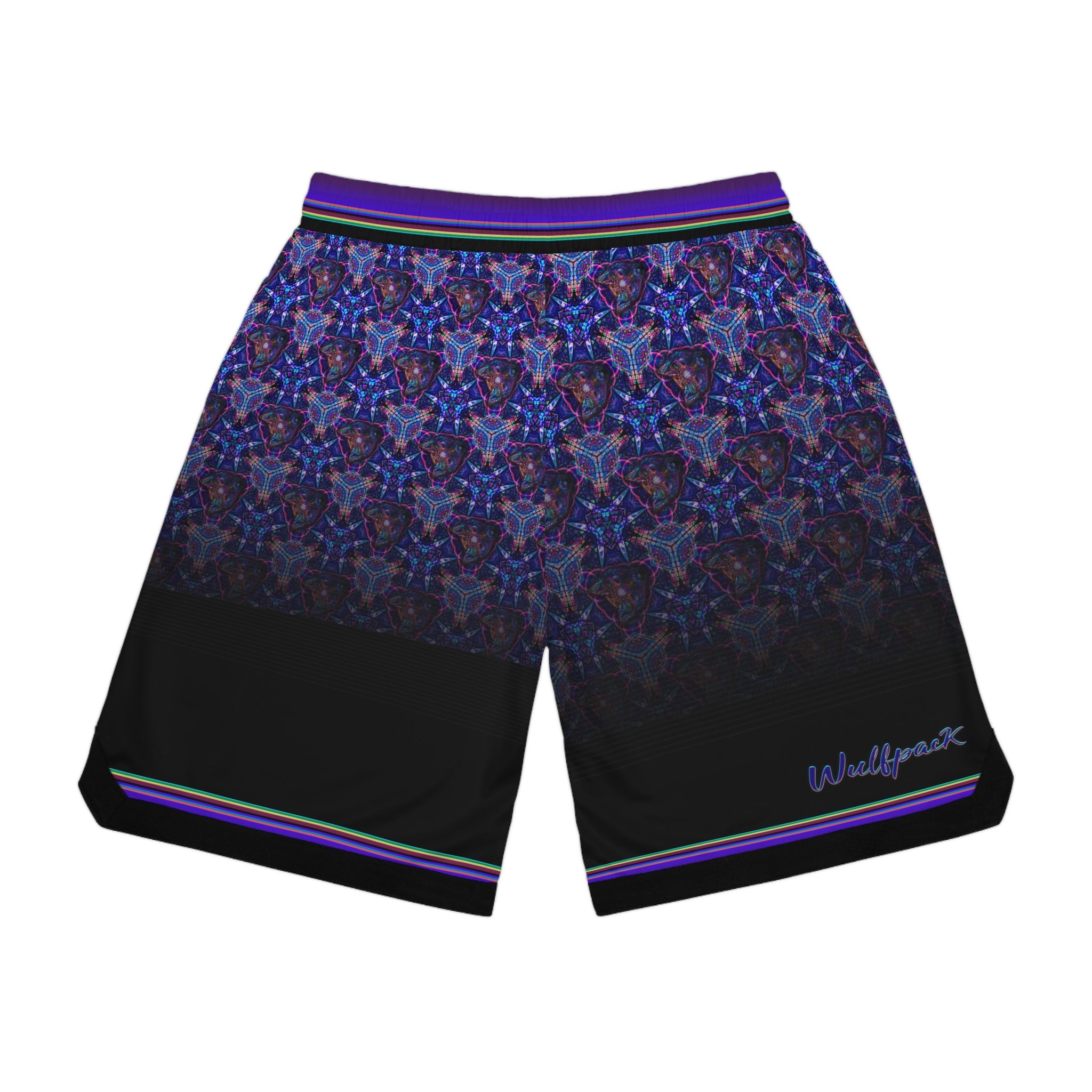 Wulfpack Basketball Rib Shorts (AOP)