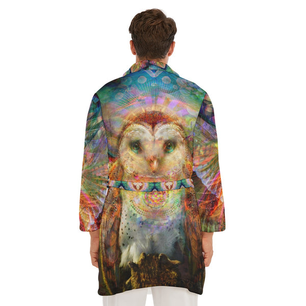 Jumbie Borg Fleece Robe - Owl v1