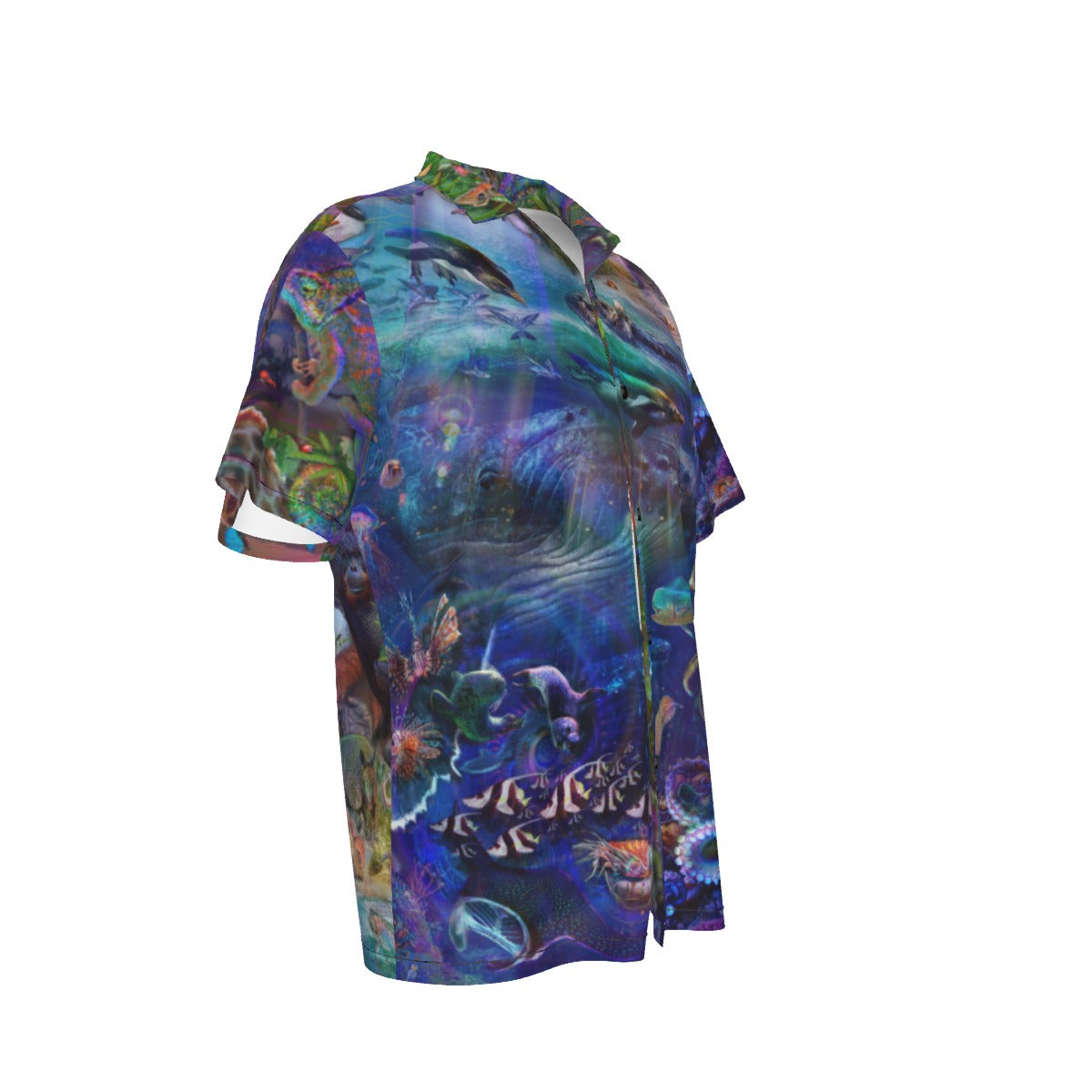 Men's Hawaiian Shirt With Button Closure