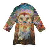 Jumbie Borg Fleece Robe - Owl v1