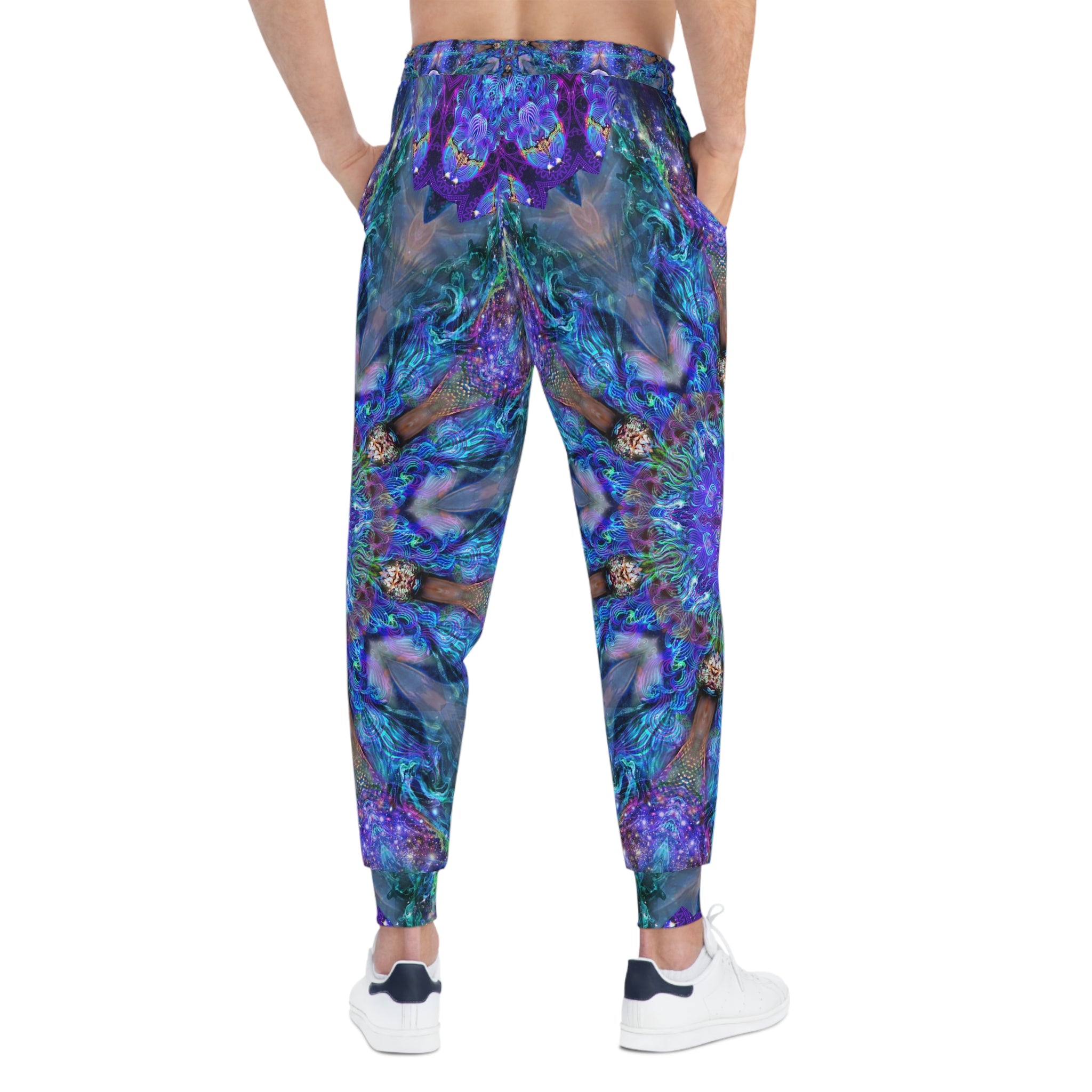 Celestial Vibes Athletic Joggers - Colorful Cosmic Design for Gym and Lounge