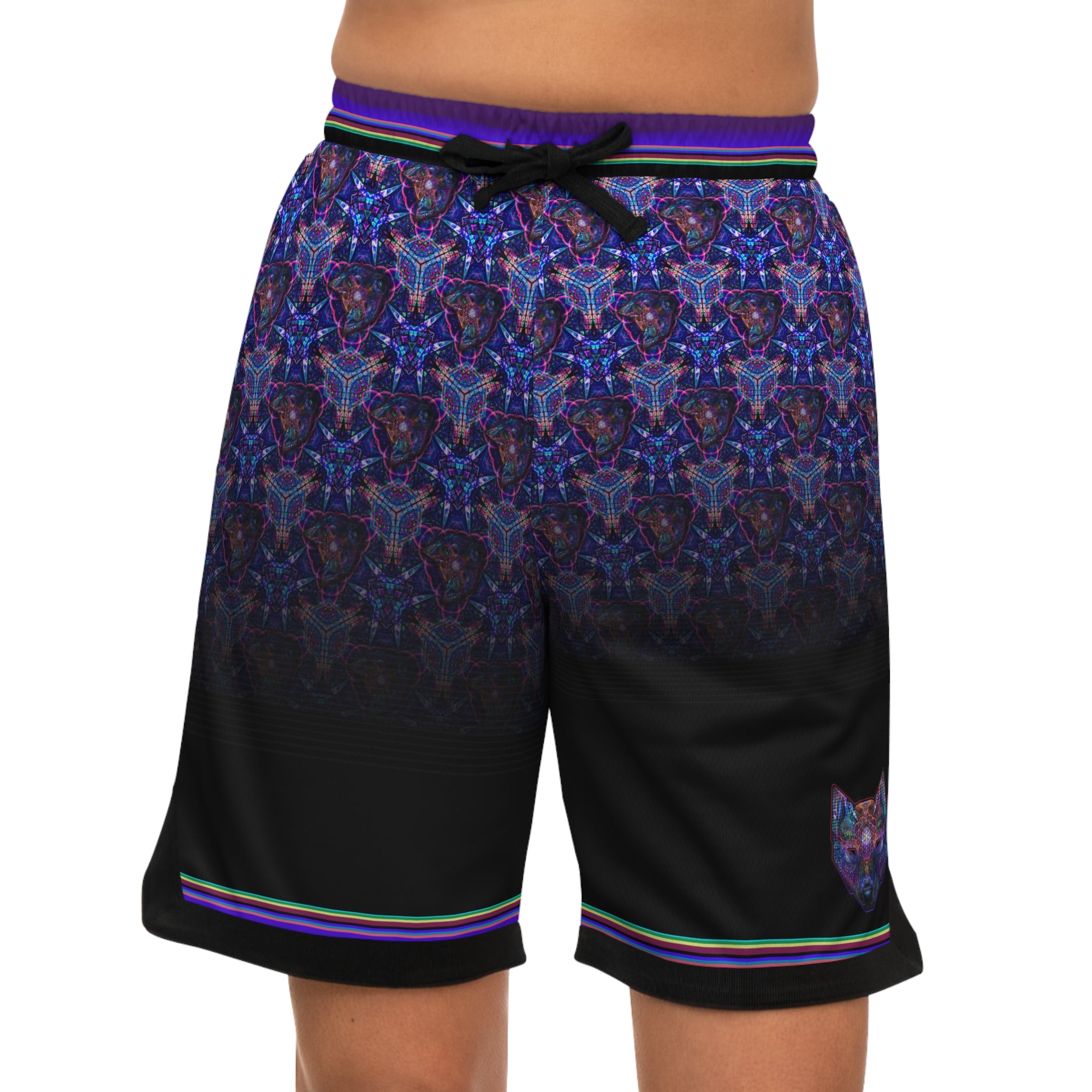 Wulfpack Basketball Rib Shorts (AOP)