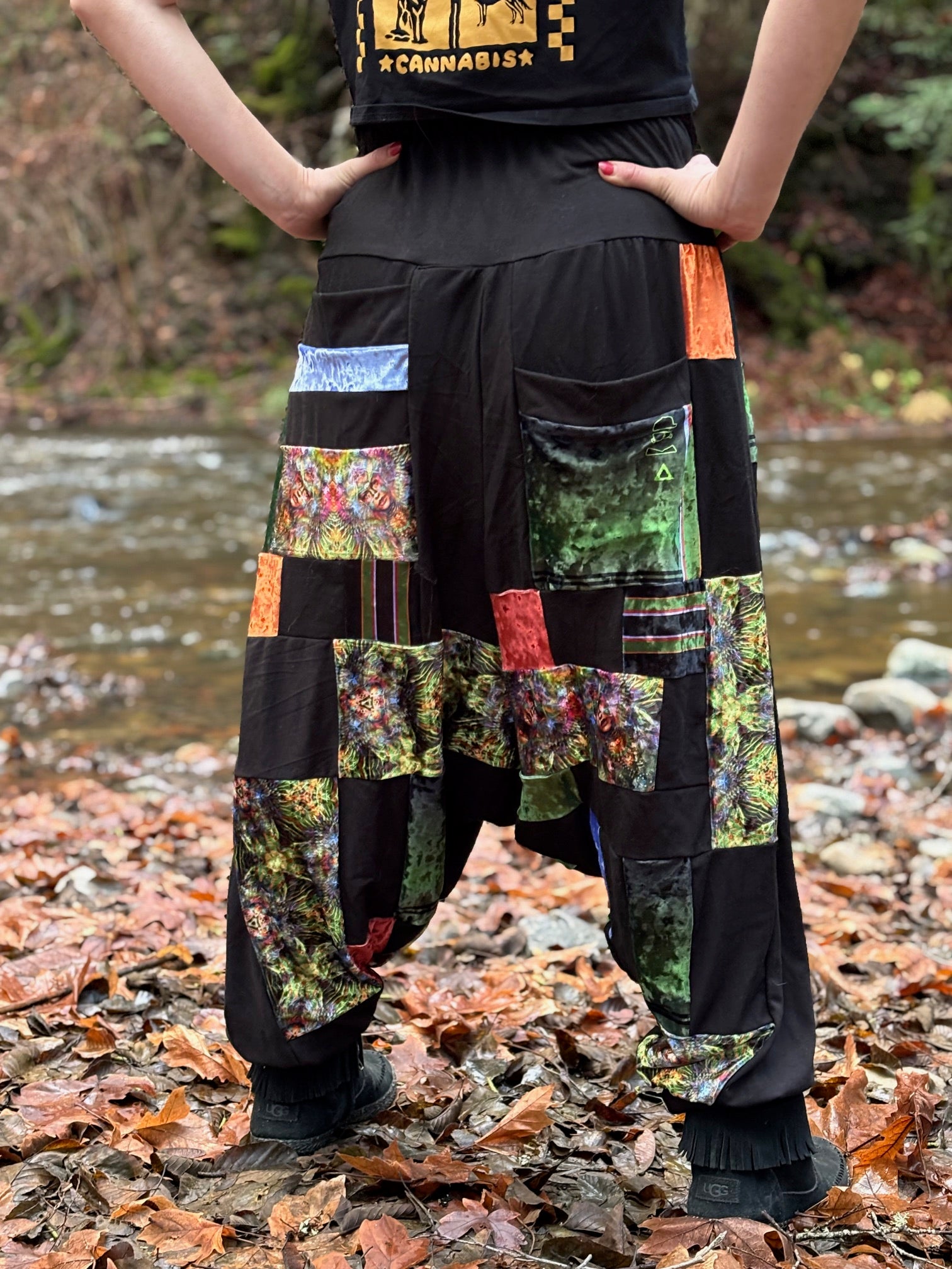 Bamboo & Velvet Jumbie Djinni - Harem Pants : EARTH