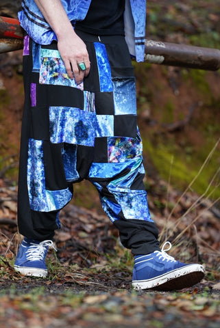 Bamboo & Velvet Jumbie Djinni - Harem Pants : WATER