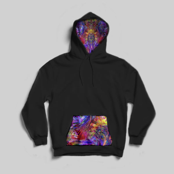 Abstract Unisex Pull Over Hoodie - Color Pocket