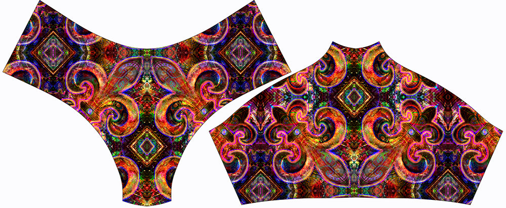 Fleur De Lis Booty Shorts